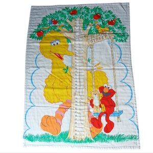 Sesame Street Big‎ Bird And Elmo Growth Chart Homemade Crib Blanket